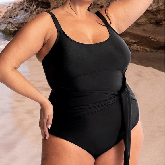 Shapermint Essentials Other - Shapermint Essentials Black Tie Belt One Piece Swimsuit Style 81010 Size 2XL